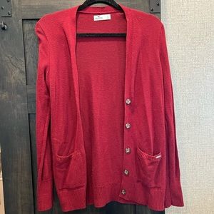 Womens Hollister Co. red button down cardigan size s